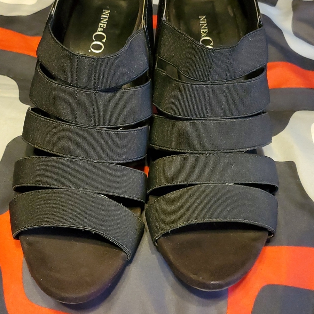 Nine and Co. Black heels shoes.